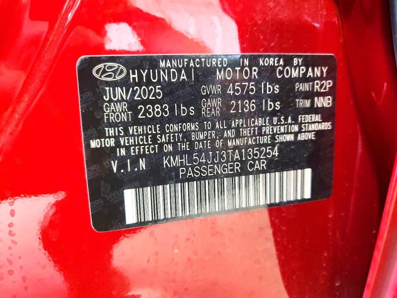 Aukcja sprzedaży 2026 Hyundai Sonata Hybrid, vin: KMHL54JJ3TA135254, numer aukcji: 55883586