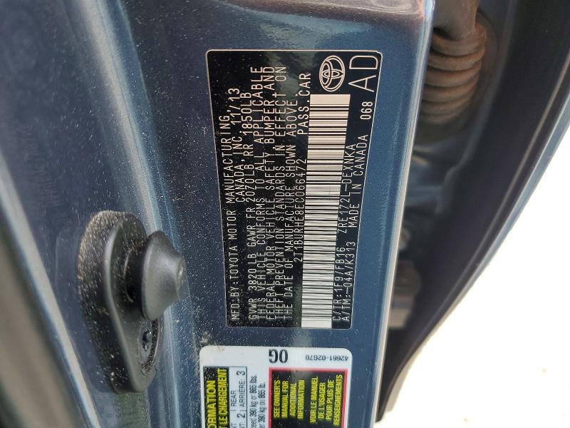 57149756 :رقم المزاد ، 2T1BURHE8EC066472 vin ، 2014 Toyota Corolla مزاد بيع