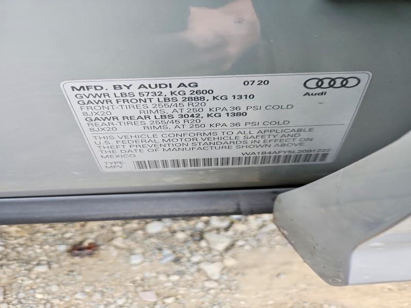 Aukcja sprzedaży 2020 Audi Sq5, vin: WA1B4AFY5L2091222, numer aukcji: 58349756