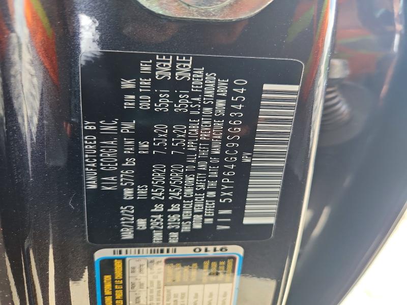 Aukcja sprzedaży 2025 Kia Telluride, vin: 5XYP64GC9SG634540, numer aukcji: 58014196