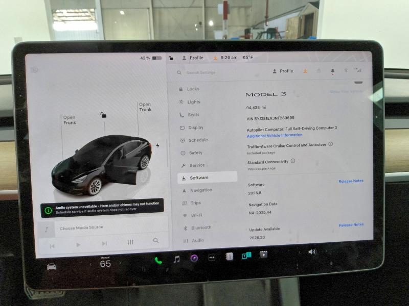 58127096 :رقم المزاد ، 5YJ3E1EA3NF289695 vin ، 2022 Tesla Model 3 مزاد بيع
