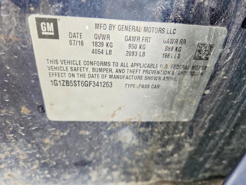 Aukcja sprzedaży 2016 Chevrolet Malibu, vin: 1G1ZB5ST6GF341263, numer aukcji: 55884866