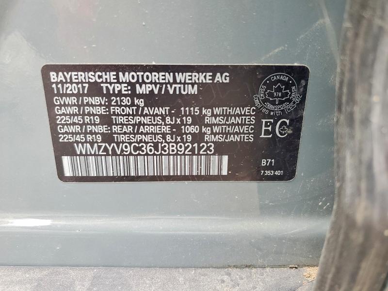 55884756 :رقم المزاد ، WMZYV9C36J3B92123 vin ، 2018 Mini Cooper مزاد بيع
