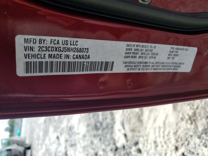 Продаж на аукціоні авто 2022 Dodge Charger, vin: 2C3CDXGJ5NH268073, номер лоту: 54257496