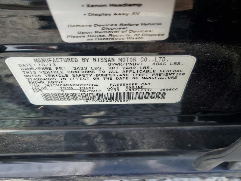 Продаж на аукціоні авто 2013 Infiniti G37 Sedan, vin: JN1CV6AR4DM768984, номер лоту: 55679266
