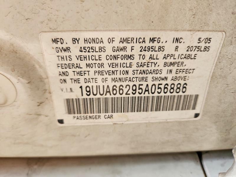 Продаж на аукціоні авто 2005 Acura Tl, vin: 19UUA66295A056886, номер лоту: 58512206