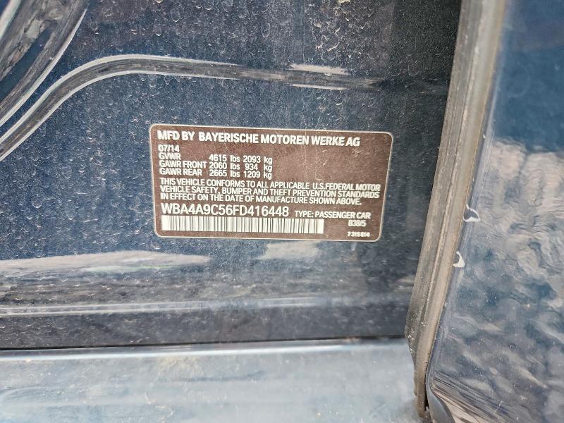 58263136 :رقم المزاد ، WBA4A9C56FD416448 vin ، 2015 Bmw 428 مزاد بيع