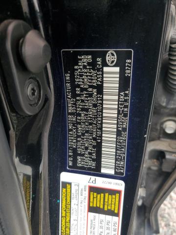 55997316 :رقم المزاد ، 4T1BF1FK8CU107912 vin ، 2012 Toyota Camry مزاد بيع