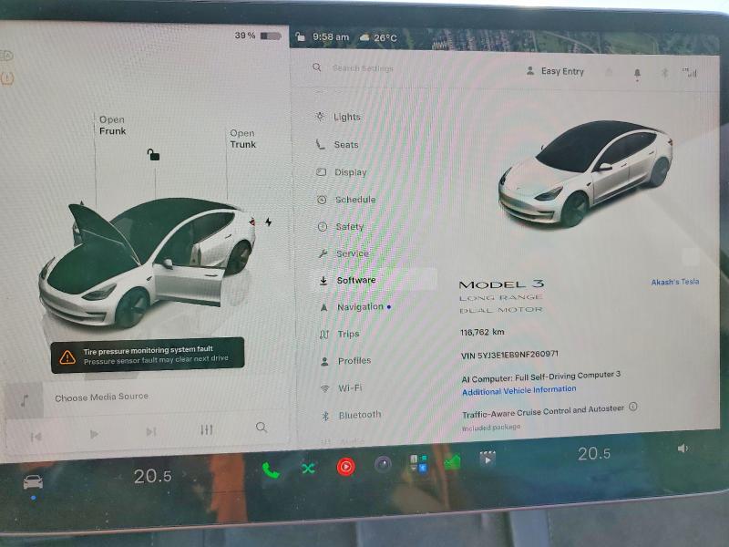 56085076 :رقم المزاد ، 5YJ3E1EB9NF260971 vin ، 2022 Tesla Model 3 مزاد بيع