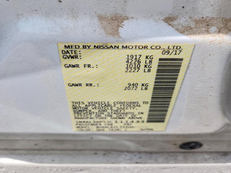 2018 Nissan Altima მანქანა იყიდება აუქციონზე, vin: 1N4AL3AP5JC111433, აუქციონის ნომერი: 57147676
