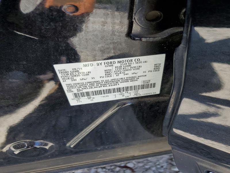 Aukcja sprzedaży 2015 Lincoln Mkx, vin: 2LMDJ8JK2FBL22451, numer aukcji: 58900186