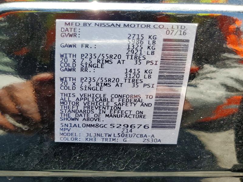 Продаж на аукціоні авто 2016 Infiniti Qx60, vin: 5N1AL0MM8GC529676, номер лоту: 56701446