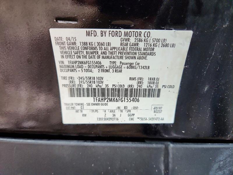 Aukcja sprzedaży 2015 Ford Taurus, vin: 1FAHP2MK6FG155406, numer aukcji: 56583006