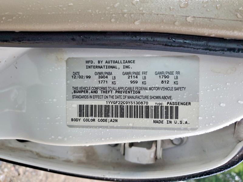 56507036 :رقم المزاد ، 1YVGF22C9Y5130870 vin ، 2000 Mazda 626 مزاد بيع