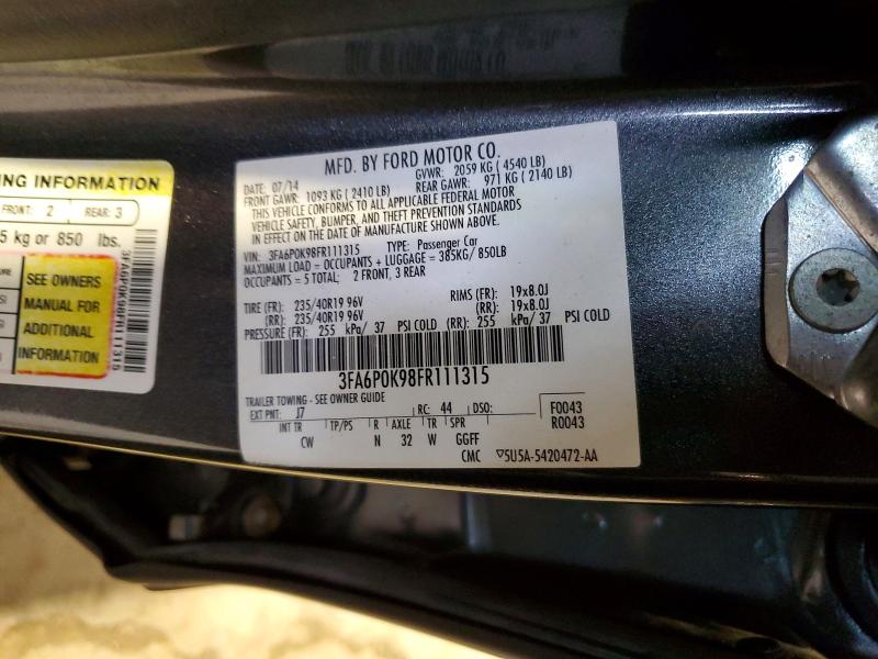 Продаж на аукціоні авто 2015 Ford Fusion, vin: 3FA6P0K98FR111315, номер лоту: 56818086