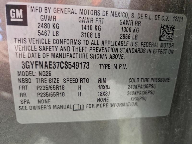 Продаж на аукціоні авто 2012 Cadillac Srx, vin: 3GYFNAE37CS549173, номер лоту: 55812256