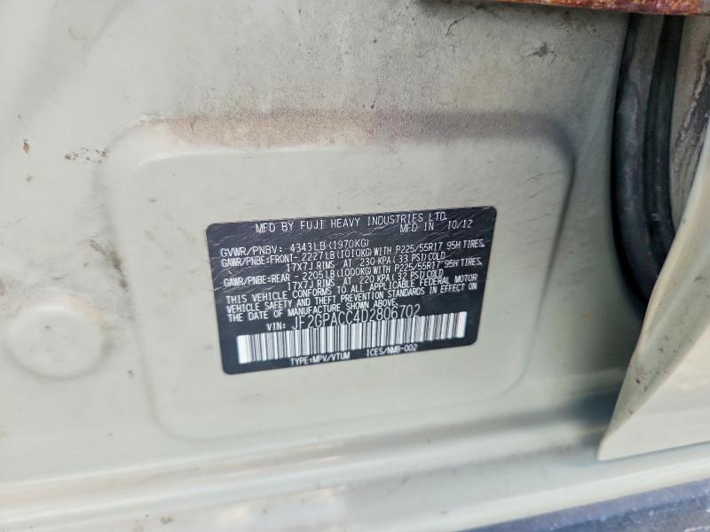 Продаж на аукціоні авто 2013 Subaru Xv Crosstrek, vin: JF2GPACC4D2806702, номер лоту: 58703856
