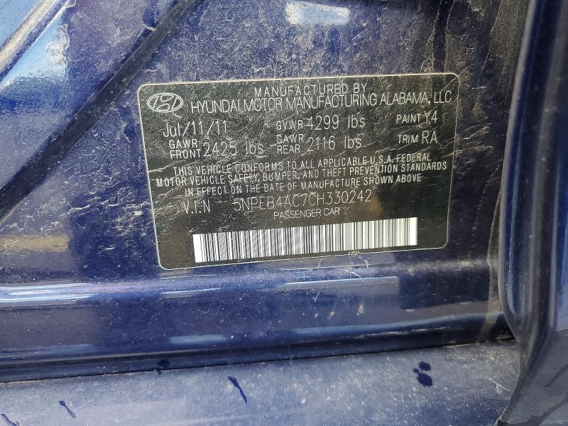 Aukcja sprzedaży 2012 Hyundai Sonata, vin: 5NPEB4AC7CH330242, numer aukcji: 57579646