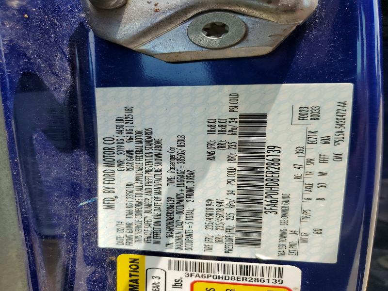 Aukcja sprzedaży 2014 Ford Fusion, vin: 3FA6P0HD8ER286139, numer aukcji: 56943866