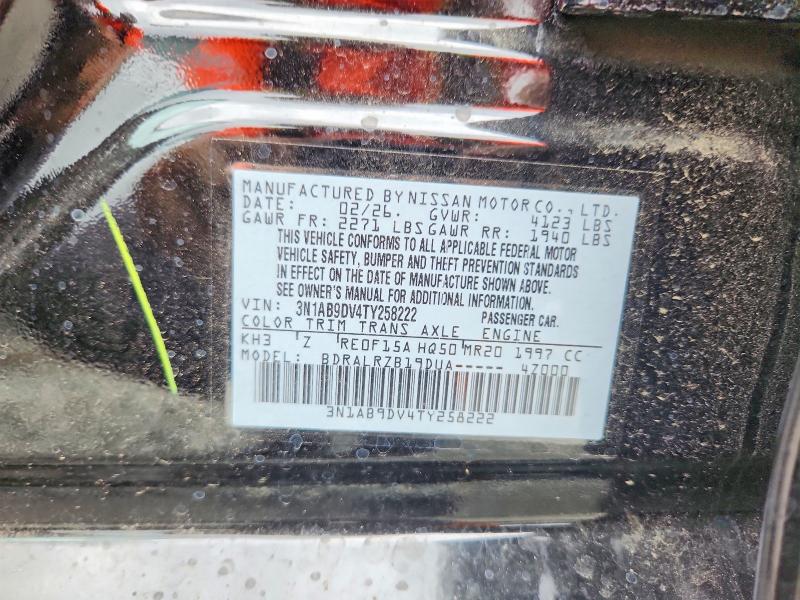 Aukcja sprzedaży 2026 Nissan Sentra, vin: 3N1AB9DV4TY258222, numer aukcji: 58095246