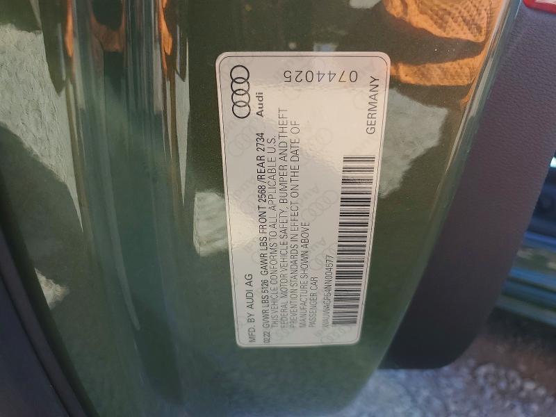 Продажа на аукционе авто 2022 Audi A5, vin: WAUWAGF54NN004577, номер лота: 56616316