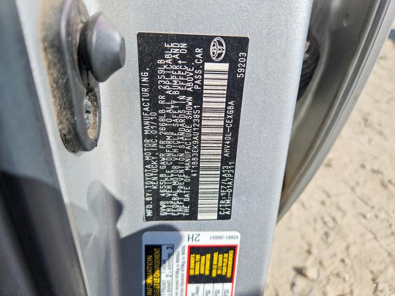 Продажа на аукционе авто 2010 Toyota Camry, vin: 4T1BB3EK9AU123851, номер лота: 55822336