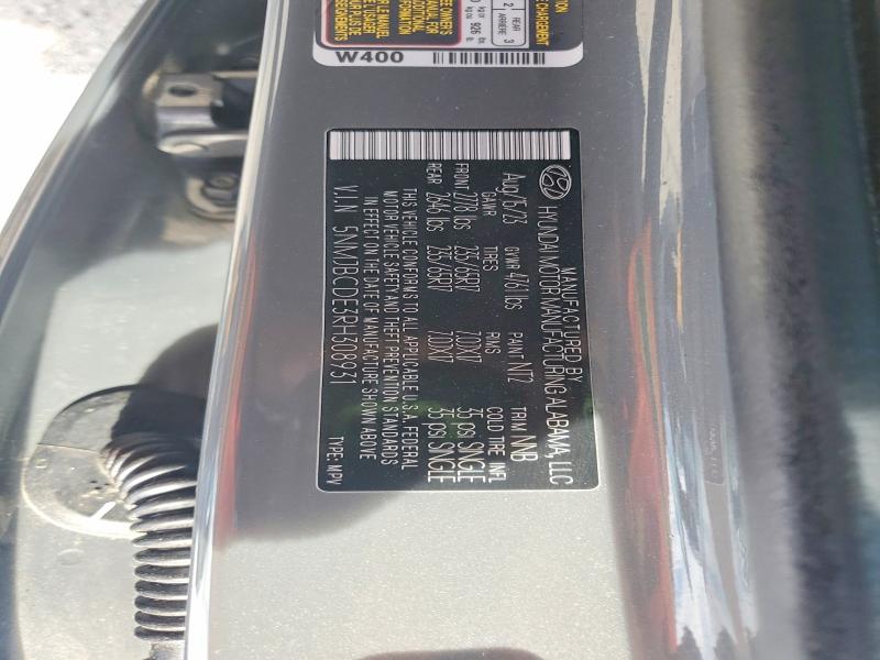 2024 Hyundai Tucson მანქანა იყიდება აუქციონზე, vin: 5NMJBCDE3RH308931, აუქციონის ნომერი: 58539976