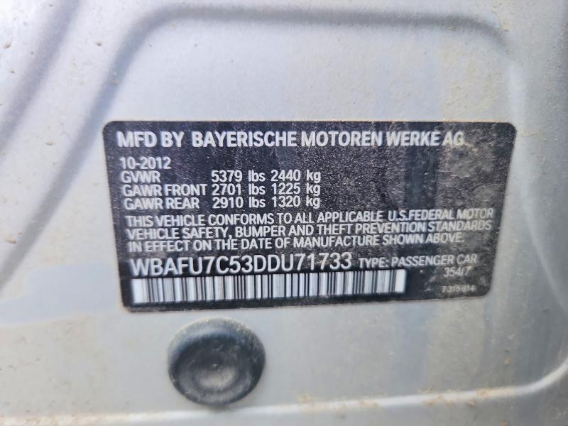 Продажа на аукционе авто 2013 Bmw 535, vin: WBAFU7C53DDU71733, номер лота: 58379566