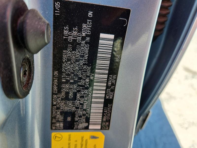 2006 Lexus Rx მანქანა იყიდება აუქციონზე, vin: JTJGA31U760064296, აუქციონის ნომერი: 56109056