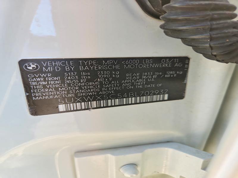 Продаж на аукціоні авто 2011 Bmw X3, vin: 5UXWX5C54BL702932, номер лоту: 55105726