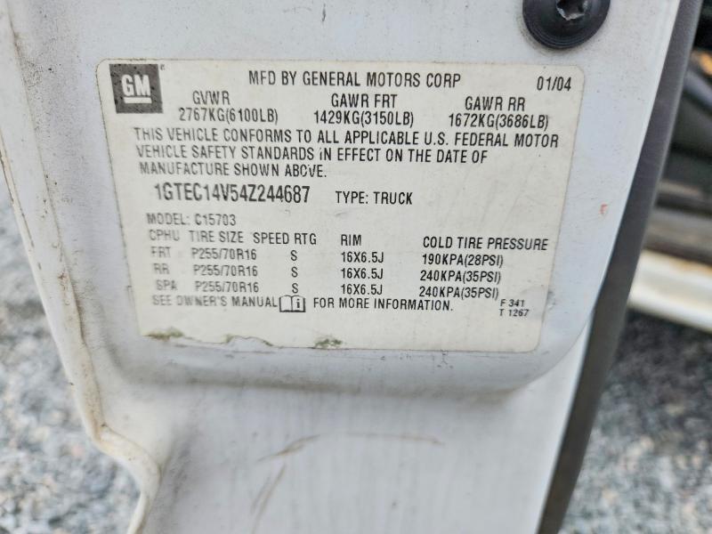 Продаж на аукціоні авто 2004 Gmc New Sierra, vin: 1GTEC14V54Z244687, номер лоту: 56586306