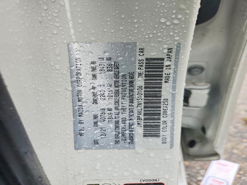 2022 Mazda 3 მანქანა იყიდება აუქციონზე, vin: JM1BPAKL7N1510106, აუქციონის ნომერი: 57561426