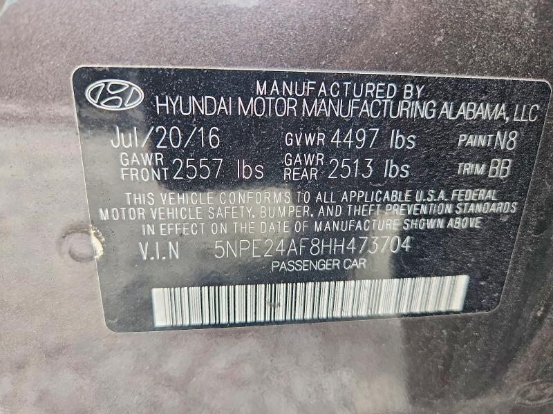 Продажа на аукционе авто 2017 Hyundai Sonata, vin: 5NPE24AF8HH473704, номер лота: 55886796