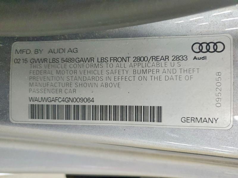 Aukcja sprzedaży 2016 Audi A7, vin: WAUWGAFC4GN009064, numer aukcji: 57993146