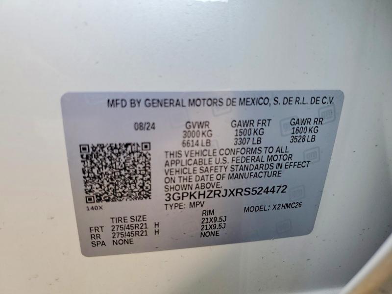 59127906 :رقم المزاد ، 3GPKHZRJXRS524472 vin ، 2024 Honda Prologue مزاد بيع