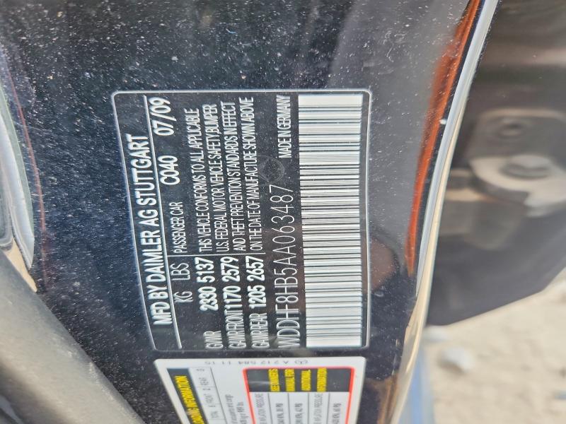 Продаж на аукціоні авто 2010 Mercedes-benz E, vin: WDDHF8HB5AA063487, номер лоту: 55817416