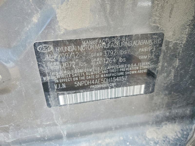 Продажа на аукционе авто 2013 Hyundai Elantra, vin: 5NPDH4AE5DH154157, номер лота: 56582256