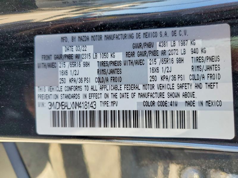 Aukcja sprzedaży 2022 Mazda Cx-30, vin: 3MVDMBALXNM418143, numer aukcji: 55801976