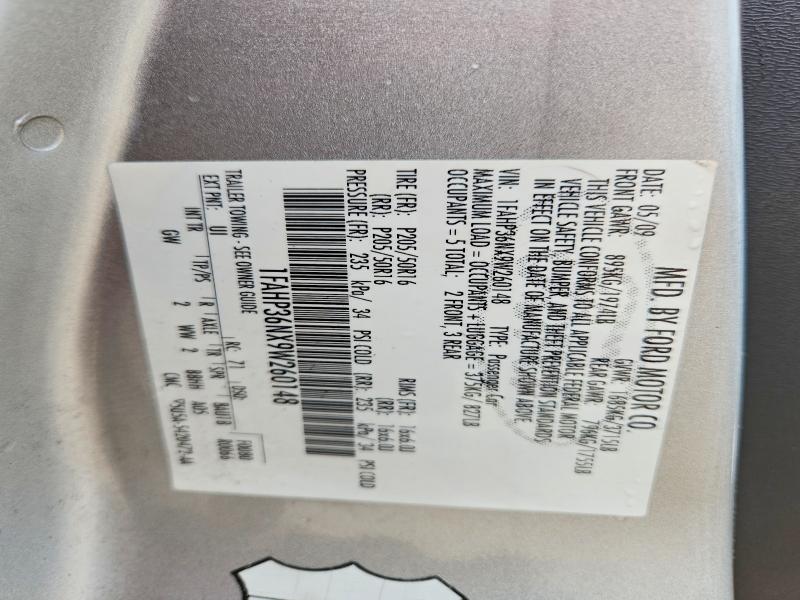 2009 Ford Focus მანქანა იყიდება აუქციონზე, vin: 1FAHP36NX9W260148, აუქციონის ნომერი: 56235946