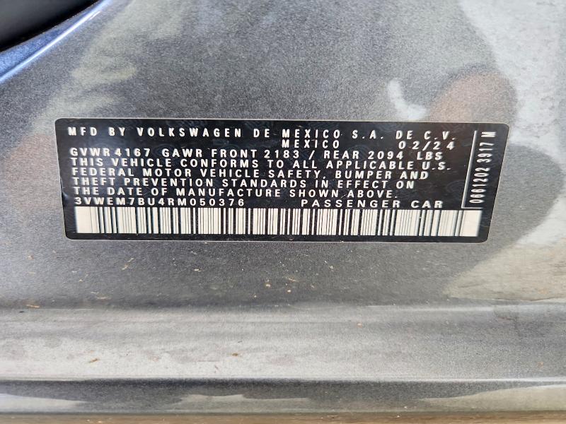 57939766 :رقم المزاد ، 3VWEM7BU4RM050376 vin ، 2024 Volkswagen Jetta مزاد بيع