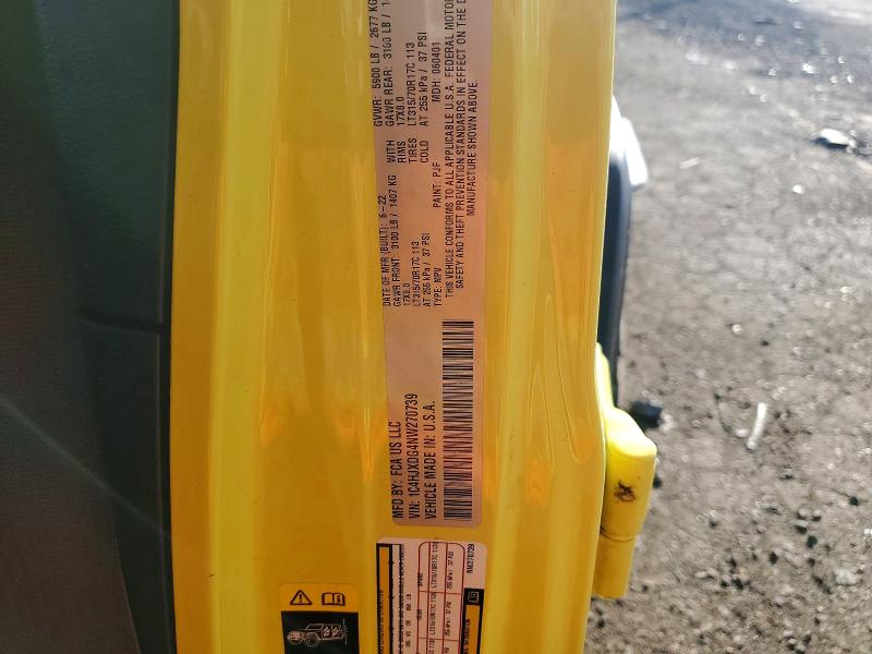 56400866 :رقم المزاد ، 1C4HJXDG4NW270739 vin ، 2022 Jeep Wrangler Unlimited مزاد بيع
