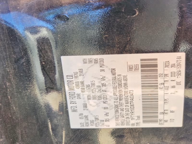 2007 Ford Ranger მანქანა იყიდება აუქციონზე, vin: 1FTYR10D87PA03473, აუქციონის ნომერი: 56568416