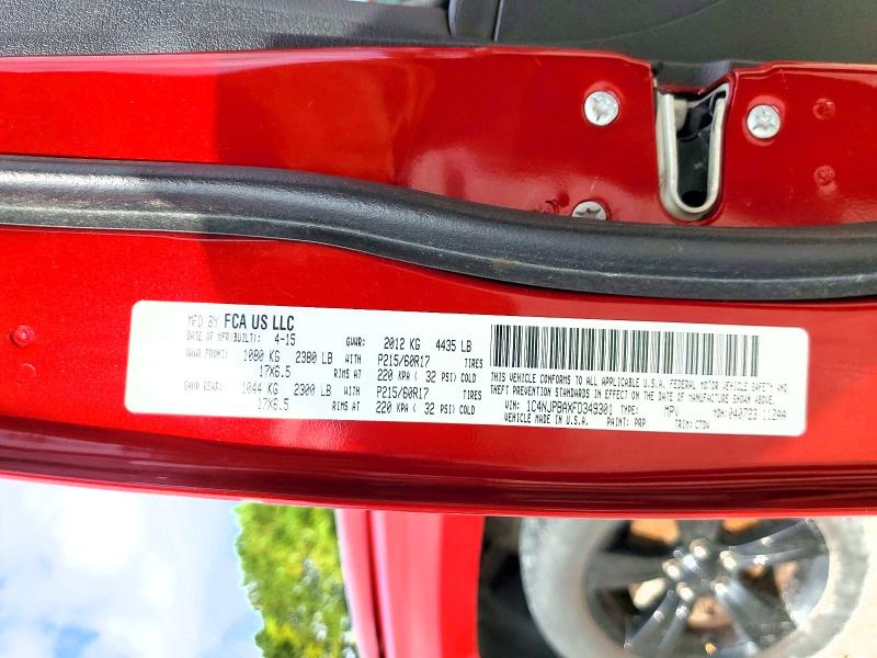 2015 Jeep Patriot მანქანა იყიდება აუქციონზე, vin: 1C4NJPBAXFD349301, აუქციონის ნომერი: 58196886