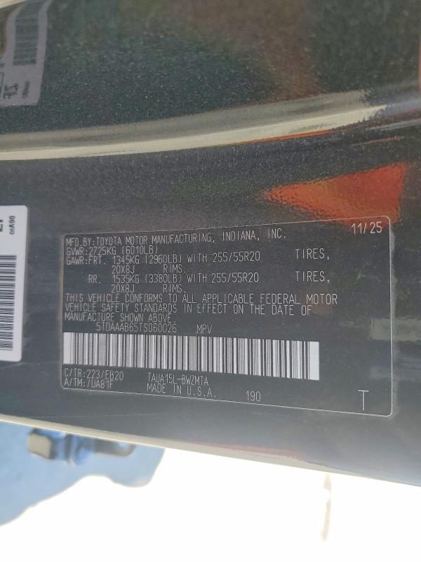 2026 Lexus Tx 350 მანქანა იყიდება აუქციონზე, vin: 5TDAAAB65TS060026, აუქციონის ნომერი: 57820686