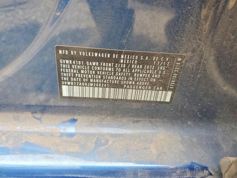 Aukcja sprzedaży 2018 Volkswagen Golf, vin: 3VWB17AU6JM268241, numer aukcji: 55196486