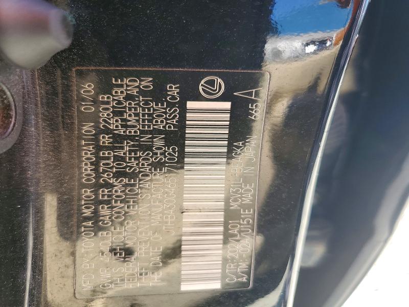 Aukcja sprzedaży 2006 Lexus Es, vin: JTHBA30G465171025, numer aukcji: 55835936
