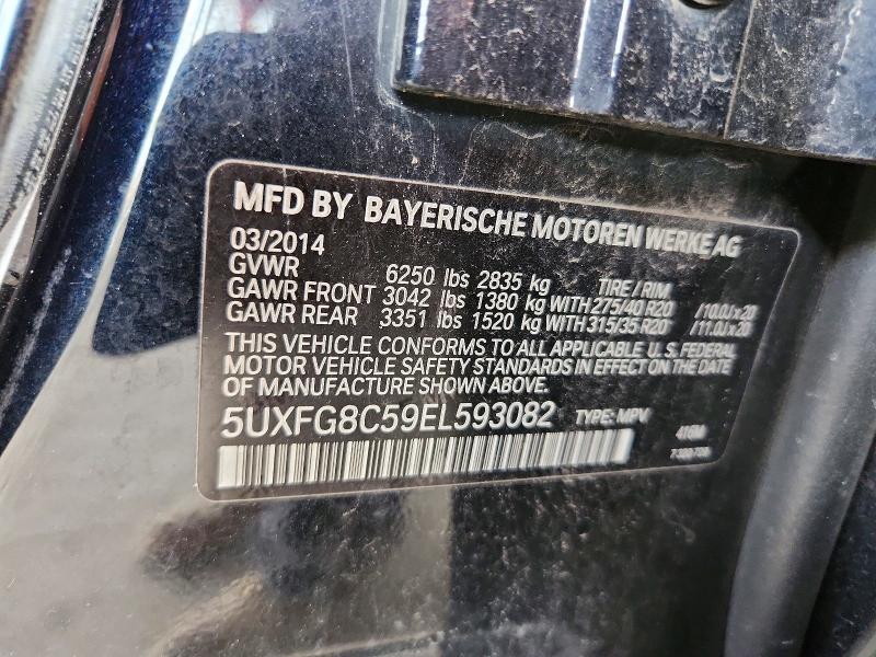 Aukcja sprzedaży 2014 Bmw X6, vin: 5UXFG8C59EL593082, numer aukcji: 58743476