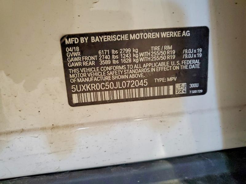 Продаж на аукціоні авто 2018 Bmw X5, vin: 5UXKR0C50JL072045, номер лоту: 56956866