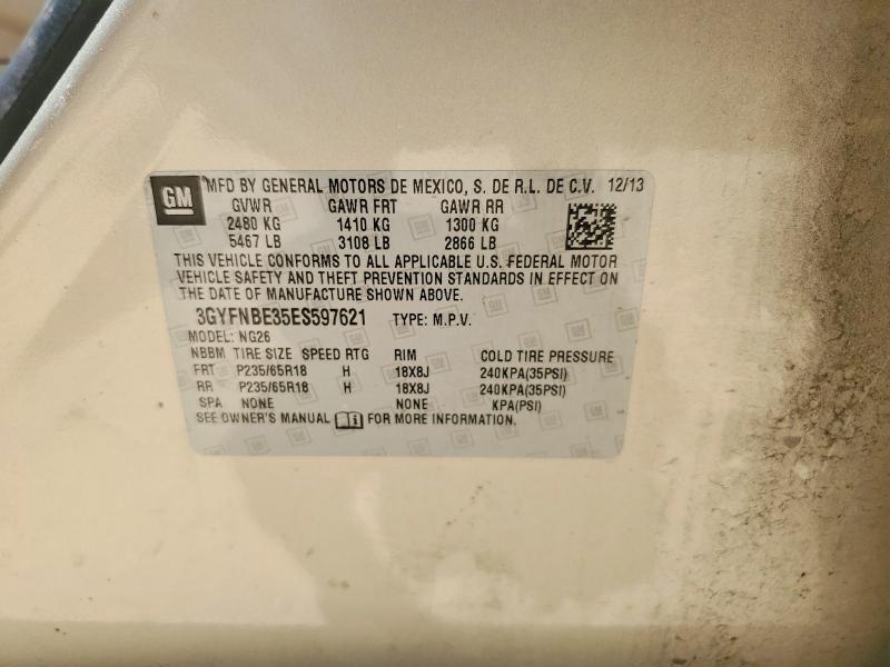 Продаж на аукціоні авто 2014 Cadillac Srx, vin: 3GYFNBE35ES597621, номер лоту: 59368966