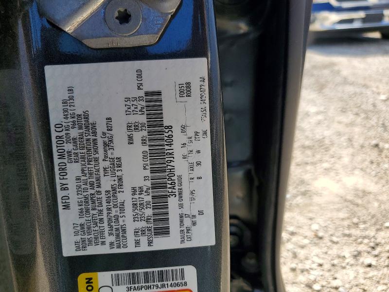 Продажа на аукционе авто 2018 Ford Fusion, vin: 3FA6P0H79JR140658, номер лота: 56444076